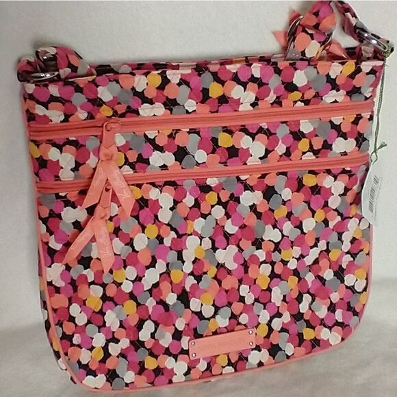 Vera Bradley Triple Zip Crossbody in Pixie Confetti - Picture 1 of 5